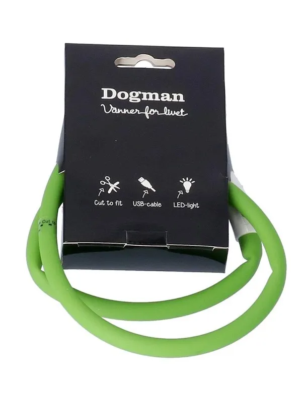 Dogman Flashing LED Collar Green