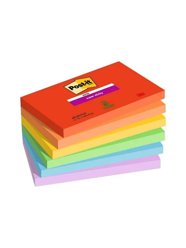 3M Post-it Super Sticky 655-6SS-PLAY