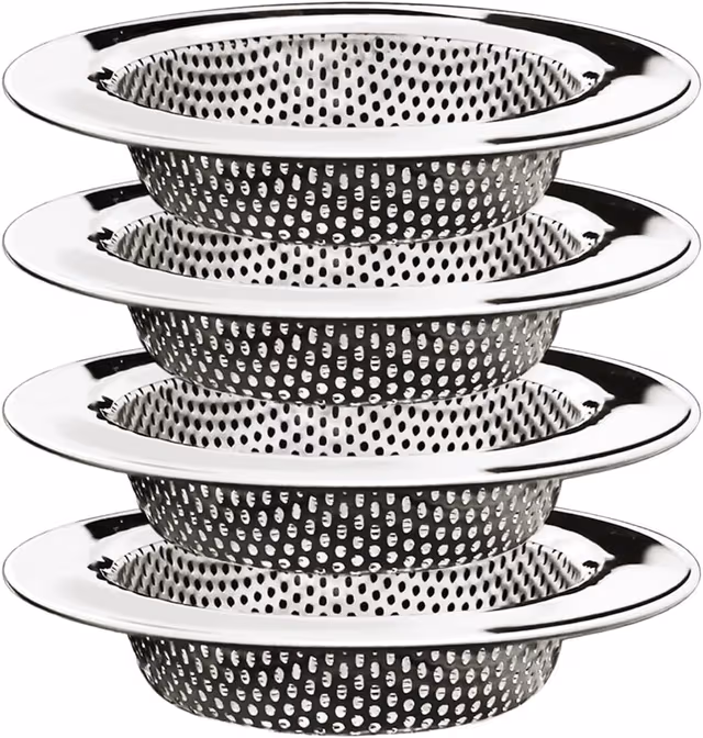 Vask silplugg for avløp, 4-pakning - Ytre diameter 11,2 cm