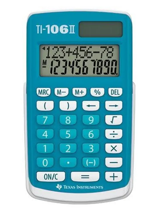 Texas Instruments TI-106 II - Solar & Battery - 2-line LCD - 10 digits