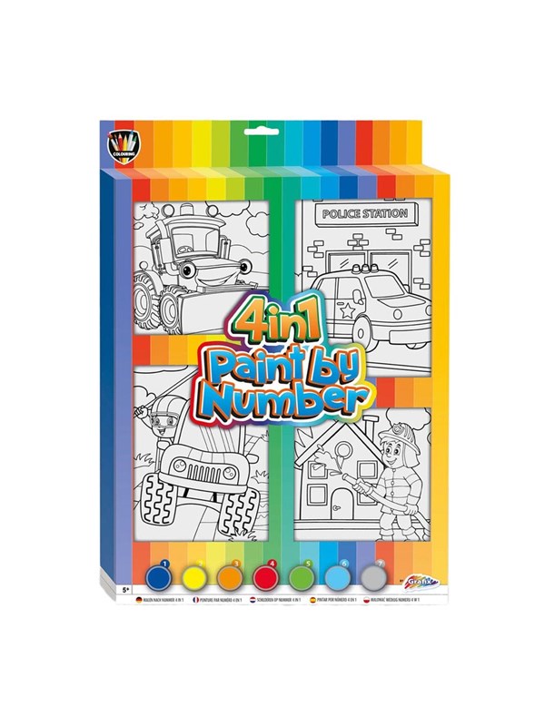 Grafix Painting by Numbers 4in1 - Vehicles