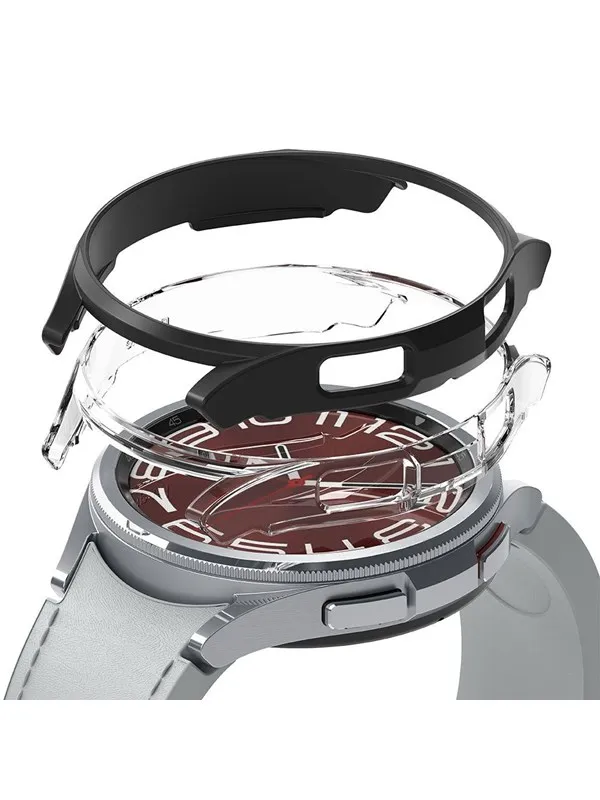 Ringke  Slim 2-pack Case for Samsung Galaxy Watch 6 Classic 43 mm - Black and Clear