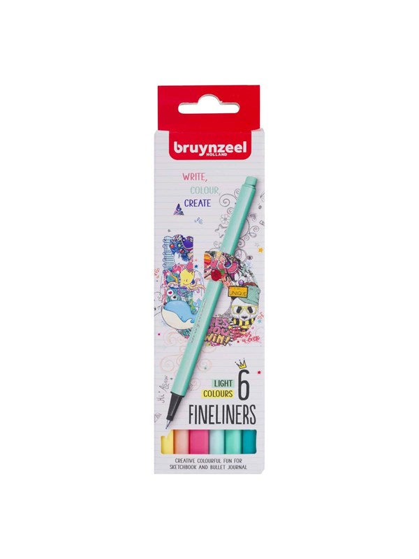 Bruynzeel Fineliner Set Light 6 Colors