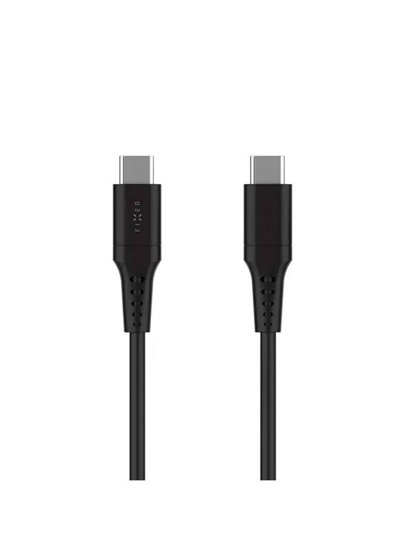 FIXED LIQUID Silicone cable 60W USB-C/C 0.3m Black
