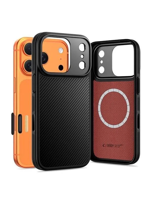 Tech-Protect Kevlar Aramid MagSafe Case for iPhone 17 Pro - Black