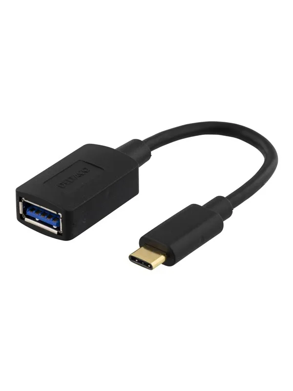 Deltaco USBC-1204 - USB-C adapter - USB Type A to 24 pin USB-C - 15 cm