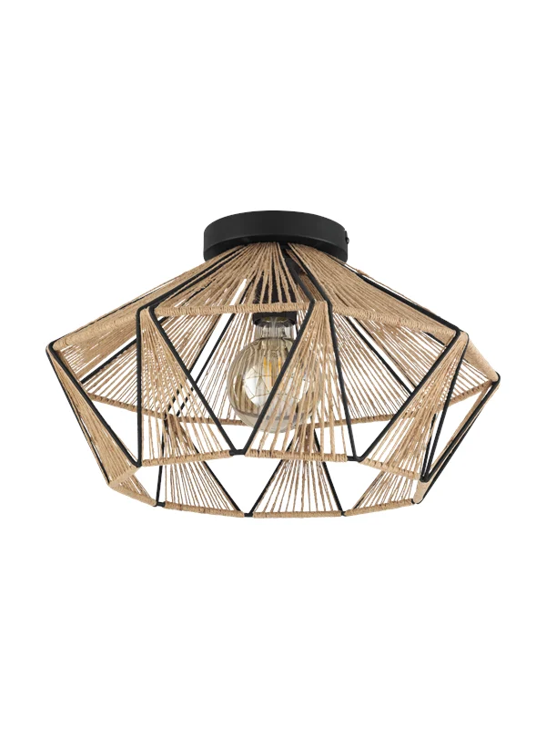 EGLO ADWICKLE ceiling lamp black/natural