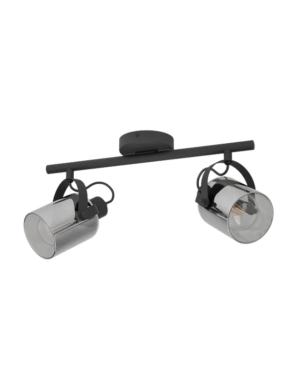 EGLO BERREGAS 2-spot rail black-transparent