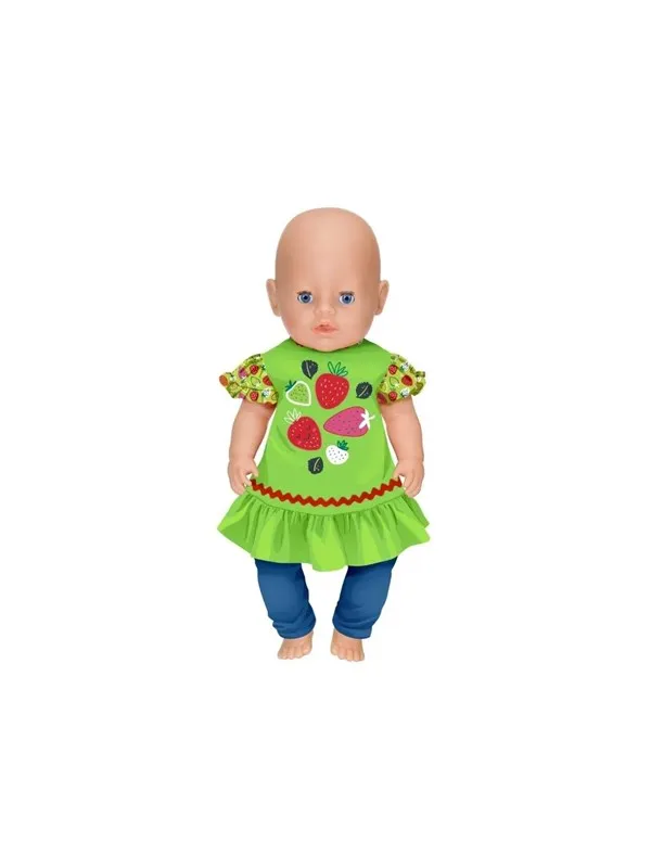 Dolly Moda Dress+Leggings Strawberry 43cm