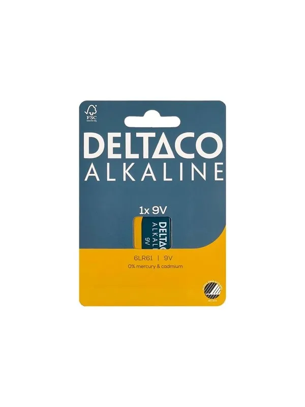 Deltaco battery x 6LR61 - Alkaline