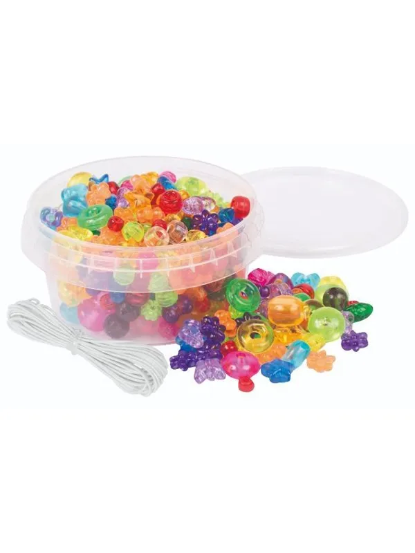Playbox Transparent Mixed Beads 180 pcs - 5+ Years