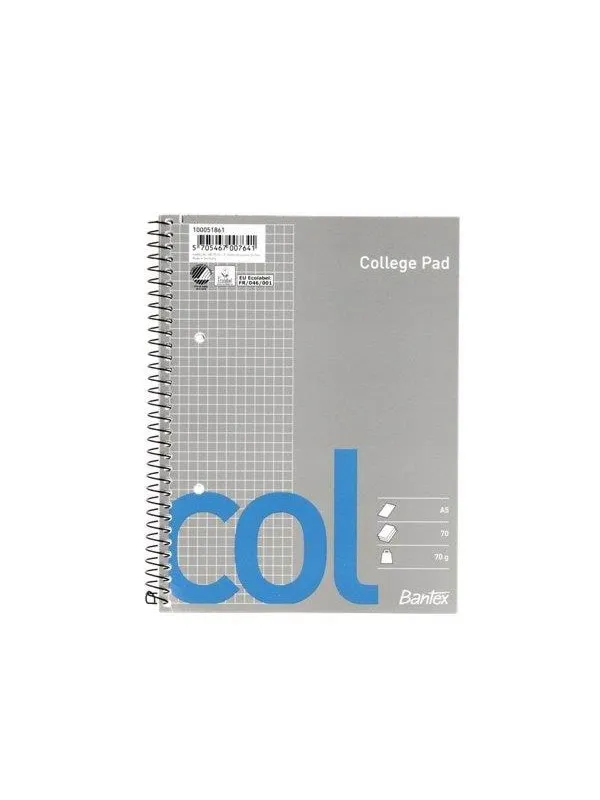 Bantex  Col Collegeblokk, Rutet, Hullet