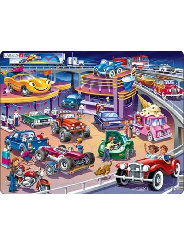 Larsen Puzzles Puzzle Cars - 58 pieces Maxi (36.5x28.5 cm) Gulv