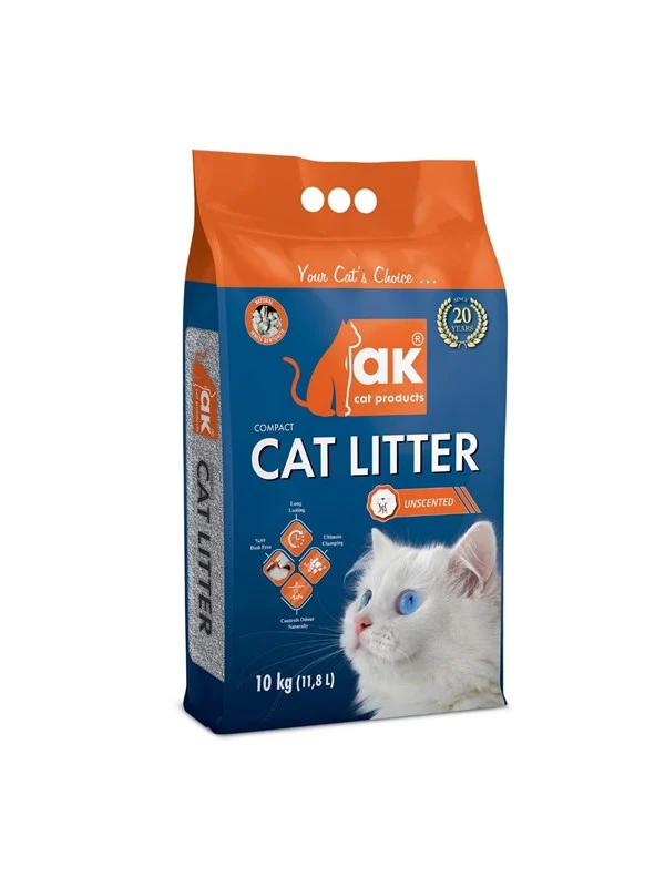 AK Kompakt klumpende kattesand uparfymert 10 kg