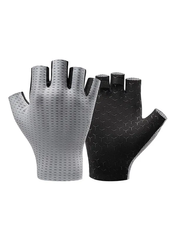 Rockbros Breathable Short Finger Cycling Gloves Size: XXL - Gray