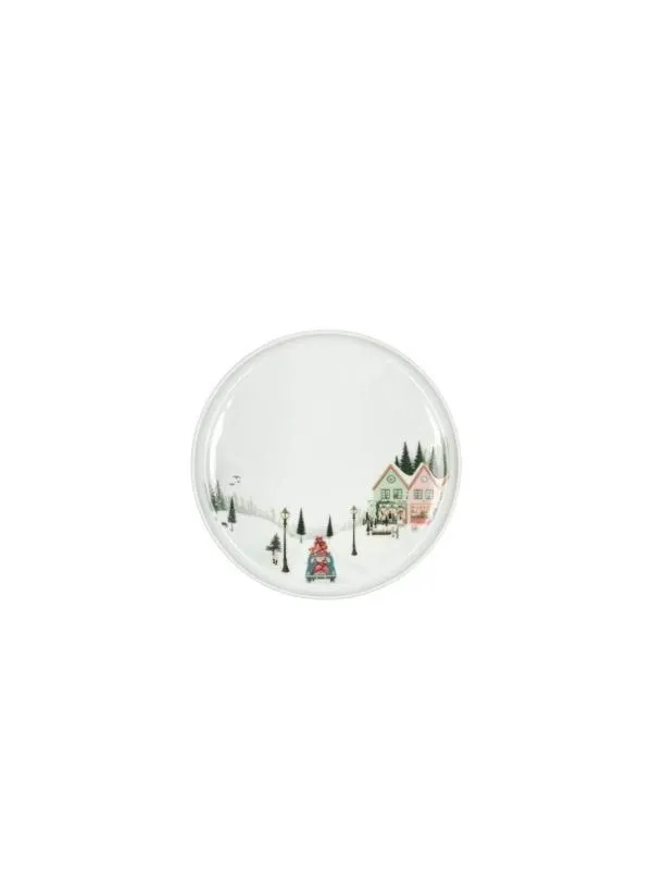 Pillivuyt Plate flat straight edge Winter 20 cm White Ovenproof porcelain