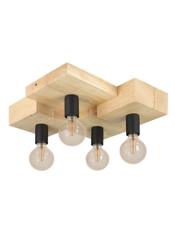 EGLO HALKIN ceiling lamp brown/black