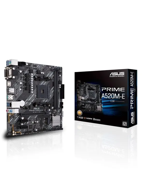 ASUS PRIME A520M-E/CSM Hovedkort - AMD A520 - AMD AM4 socket - DDR4 RAM - Micro-ATX