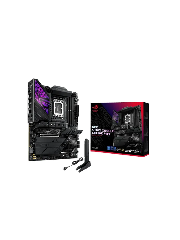 ASUS ROG STRIX Z890-E GAMING WIFI Hovedkort - Intel Z890 - Intel LGA1851 socket - DDR5 RAM - ATX