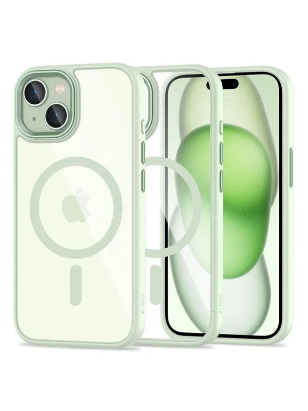 Tech-Protect  MagMat MagSafe Case for iPhone 15 - Clear Green