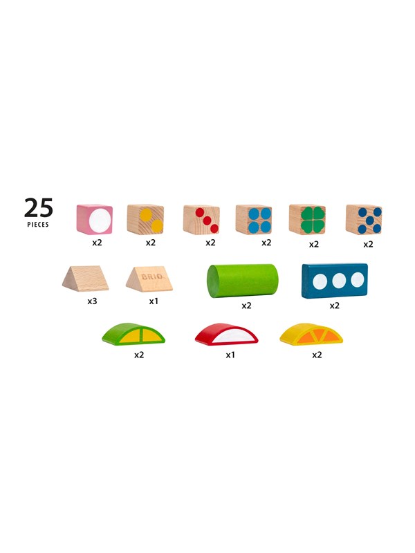 Brio 25 Patterned Wooden Blocks