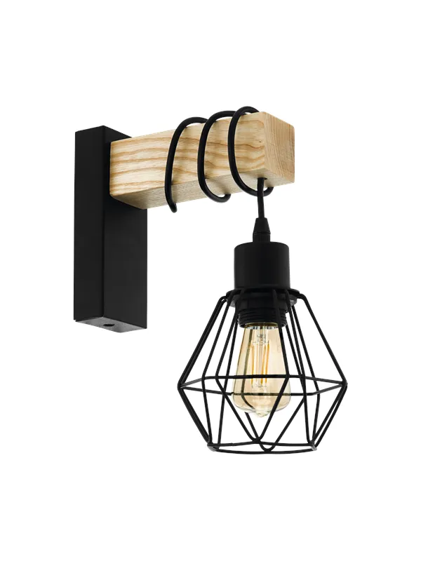EGLO TOWNSHEND 5 wall lamp black/brown