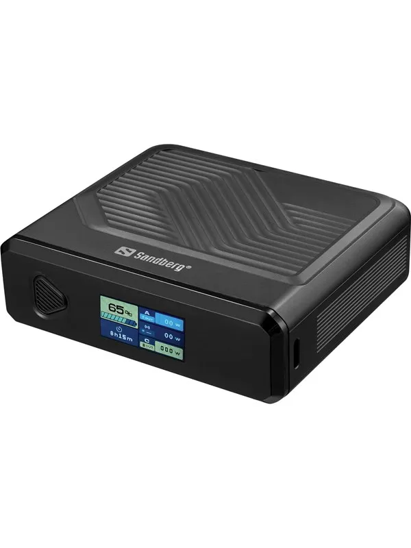Sandberg Travel Powerbank 20000 PD100W Nødlader - Svart - 20000 mAh
