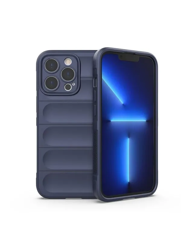 Hurtel Magic Shield Case - iPhone 13 Pro Flexible Armored Cover Dark Blue