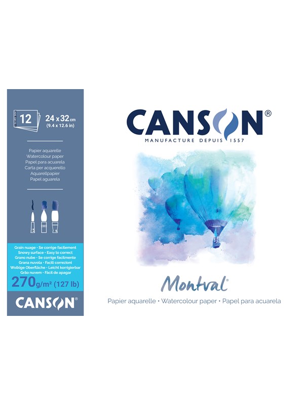 Canson Montval SG 24x32 cm 270G Pad 12 SH