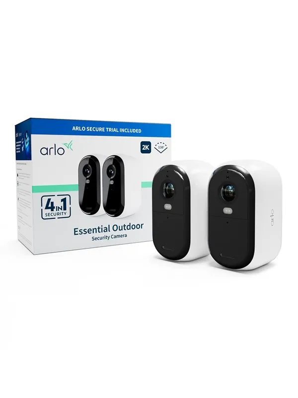 Arlo Essential 2 2K Utendørskamera 2 stk.