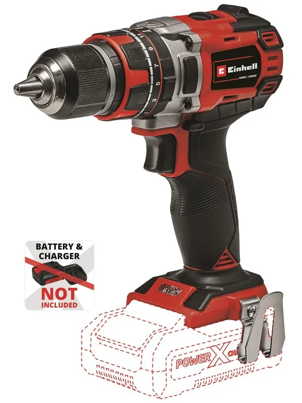 Einhell TE-CD 18/50 Li-i BL batteridrevet slagbormaskin u/batteri og lader.