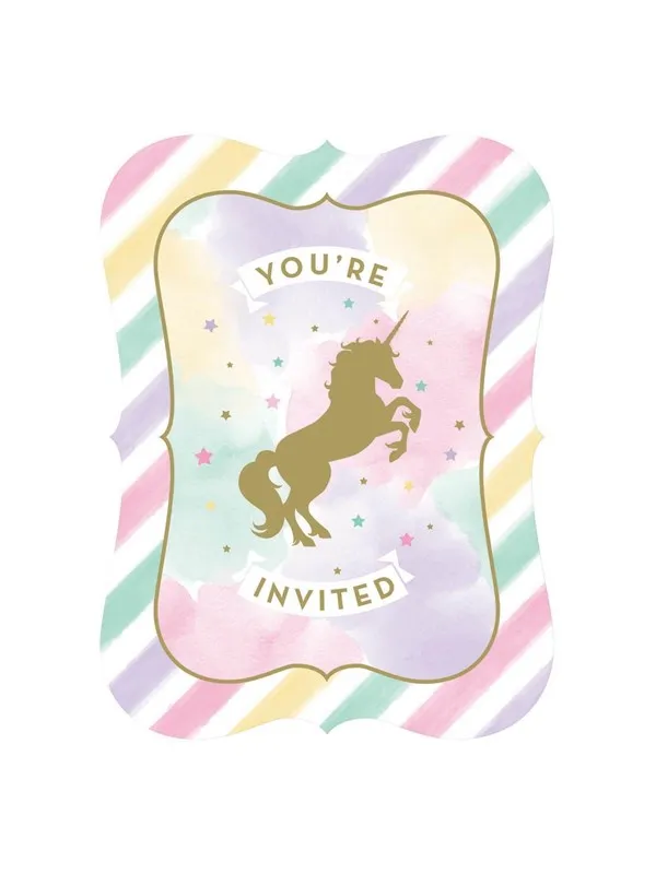 Haza Witbaard - Unicorn Invitations 8pcs.