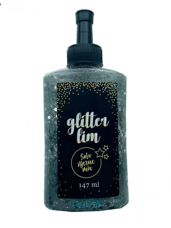 Hobby Mate Glitter Glue Silver Heart Mix