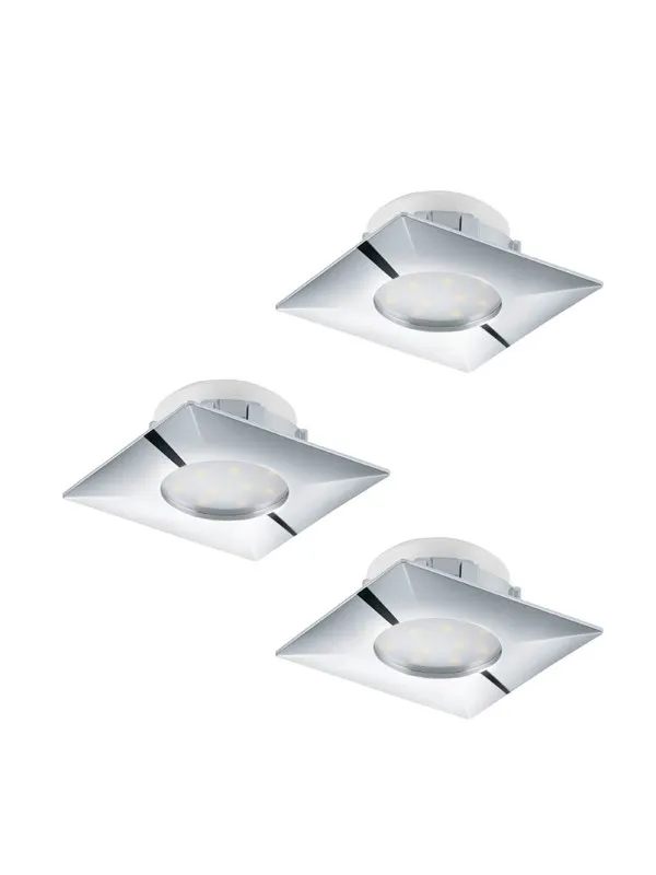 EGLO PINEDA INNEBYGD. SETT 3X500LM 78X78 KROM