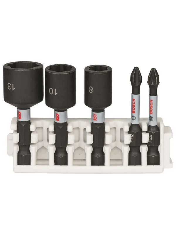Bosch Impact Control skrutrekkerbits og pipenøkler, sett, 5 stk.