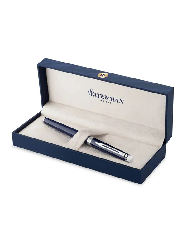 Waterman Hemisphere Rollerball pen Blue Lacquer with Palladium trim Fine tip Black Ink Gift Box