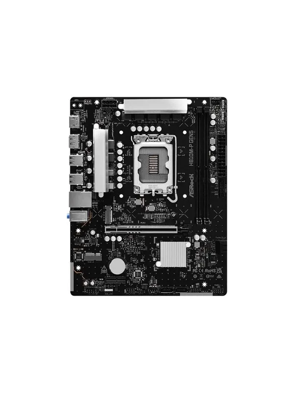 ASRock H810M-P Gen5 - motherboard - micro ATX - LGA1851 Socket - H810 Hovedkort - Intel H810 - Intel LGA1851 socket - DDR5 RAM - Micro-ATX