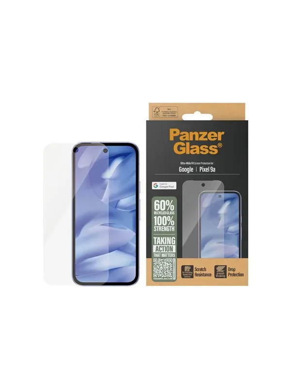 PanzerGlass Screen Protector Google Pixel 9a | Ultra-Wide Fit