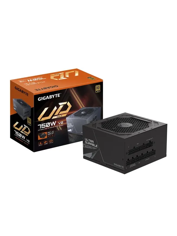 GIGABYTE UD750GM PG5 V2 Strømforsyning (PSU) - 750 Watt - 120 mm - ATX 3.1 - 80 Plus Gold sertifisert