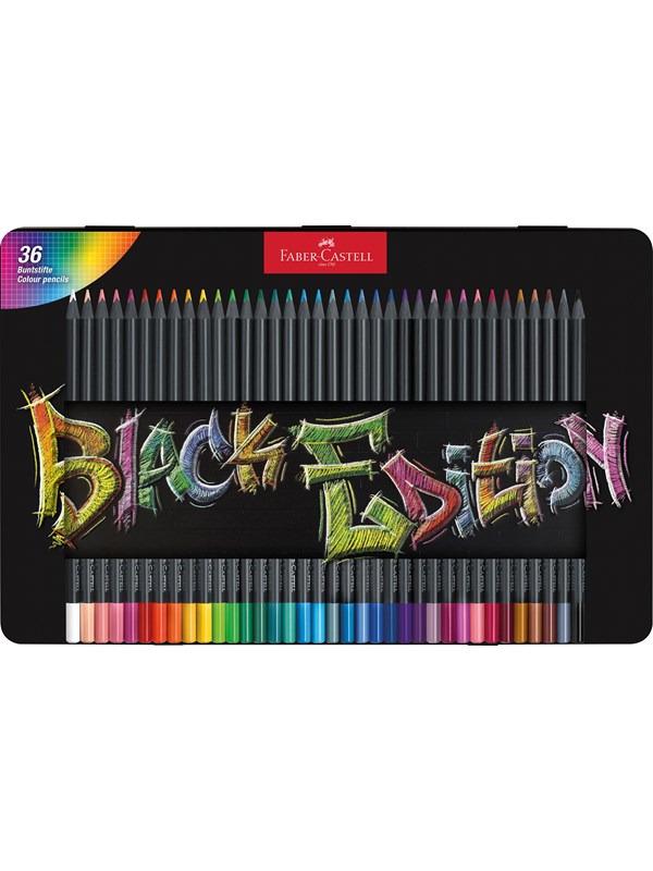 Faber-Castell Colour Pencils Black Edition tin 36x