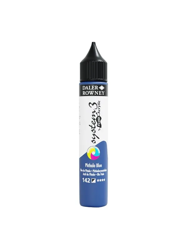 Daler-Rowney System3 Fluid Acrylic 29.5 ml Phthalo Blue