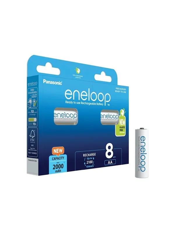 Panasonic eneloop BK-3MCDE/8BE batteri - 8 x AA type - NiMH