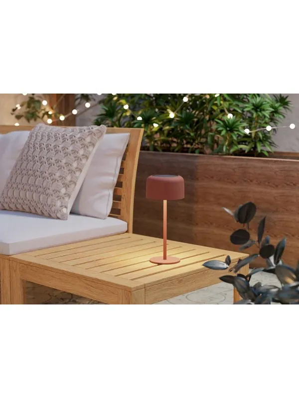 EGLO ROCCANOVA SOLCELLE BORDLAMPE M/TOUCH RØD