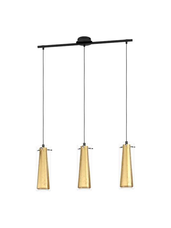 EGLO PINTO GOLD long table pendant black/gold