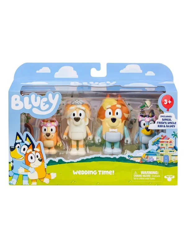 Bluey Figure 4-Pack Wedding Time