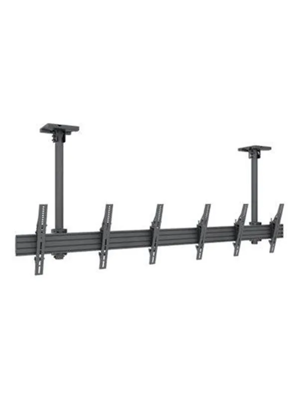 Multibrackets PRO Series mounting kit - tilt - for 3 flat panels - black - Max 90 kg - recommended for 65"