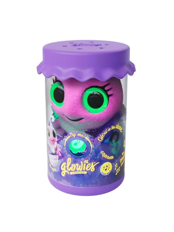 Glowies bedtime buddy with music and light Pink. 28 cm