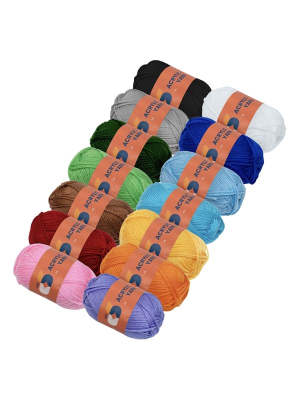 Colorations - Acrylic Yarn Set - 14 Colors - 50g per skein
