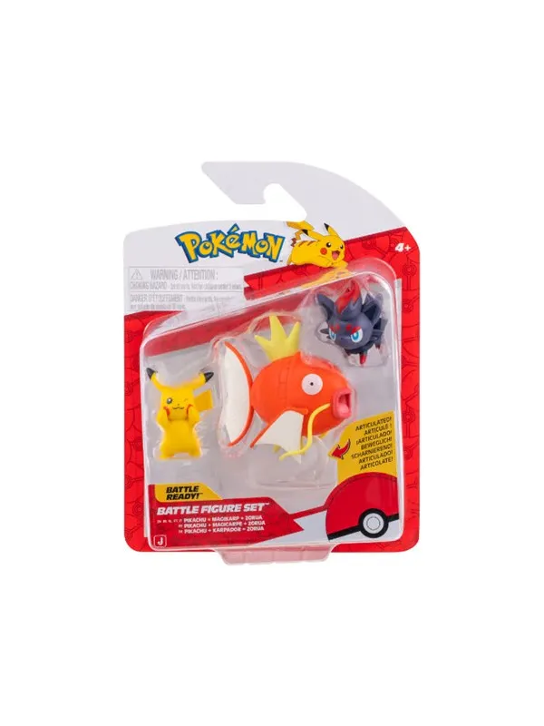 Pokemon Battle Figure 3 pk Pikachu/Magikarp/Zorua