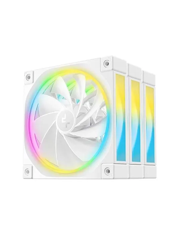 DeepCool FL12R White Triple-Pack - Kabinettvifte - 120mm - Hvit med RGB-lys - 32 dBA